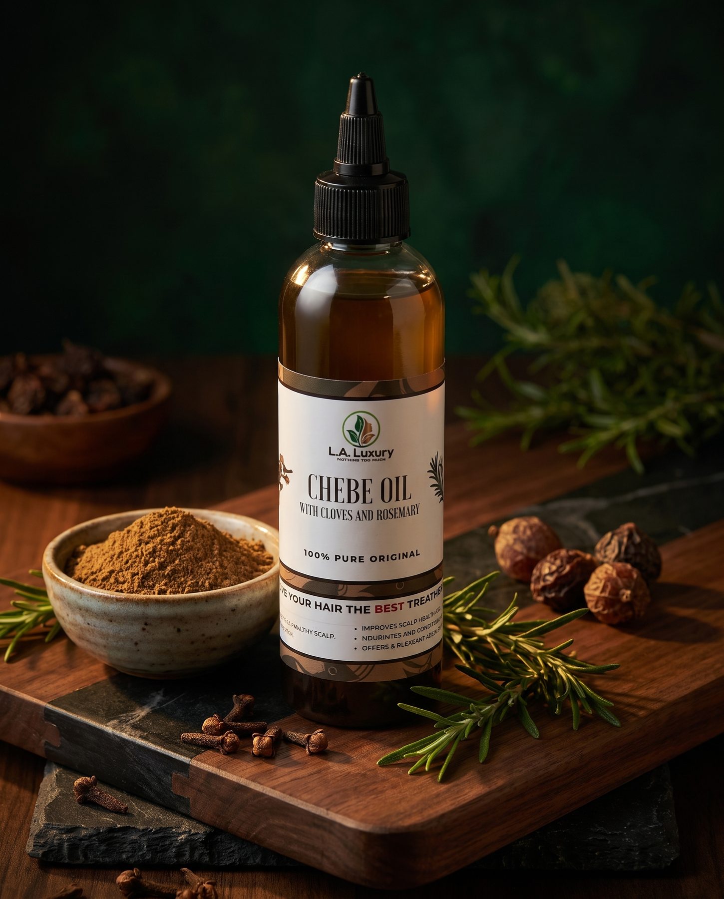 Huile Chebe L.A. Luxury avec clous de girofle et romarin